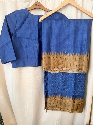 Rangoli pure silk - rangoli,pure-silk, blue