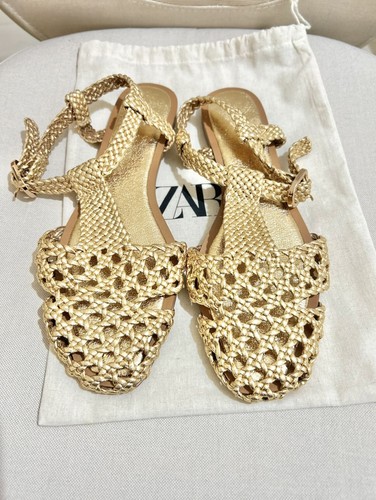 Zara gold metallic braided - gold,