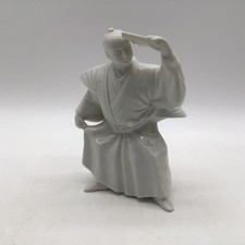 Vintage Japanese Porcelain Figurine – Samurai Kabuki Actor with Fan – 6.25”