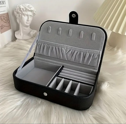 Portable black jewellery - black, box