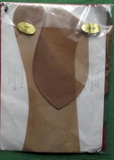 Original 1960 Fashion RHT Vintage Sheer Stockings Size 9  Light Bronze SHEER