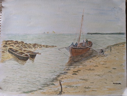 Vintage original watercolour - vintage,