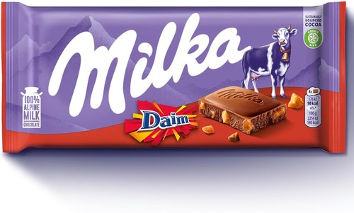 Milka with daim chocolate - daim,
