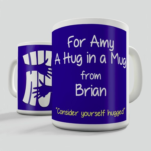 Hug mug personalised - in, a