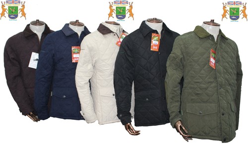 Mens quilted jacket barley - quilted,
