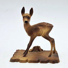 Miniature Vintage Figurine of a Fawn baby deer animal marked GESCHUTZT 2x2x1.5"