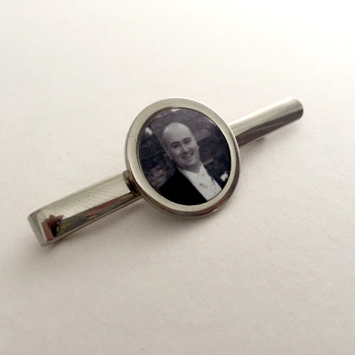 Silver tie clip slide - silver,
