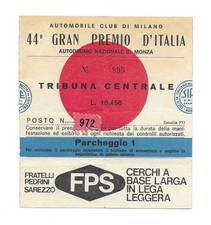 1973 Italian Grand Prix Ticket