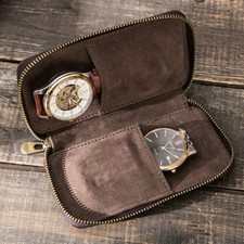 Genuine Leather Watch Roll
