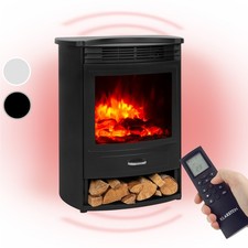 Electric Fireplace Heater Freestanding LED Flame Effect Remote Timer 1900W