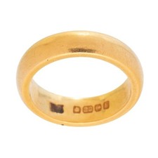 ANTIQUE 22ct gold ring band