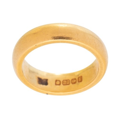 Antique 22ct gold ring - antique, band