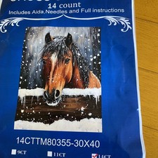 Horse snow printed stamped - snow,