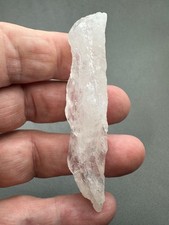 Satyaloka Azeztulite Quartz Crystal Palm Stone from India - Natural