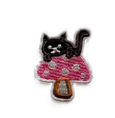 Mushroom cat iron - mushroom, patch