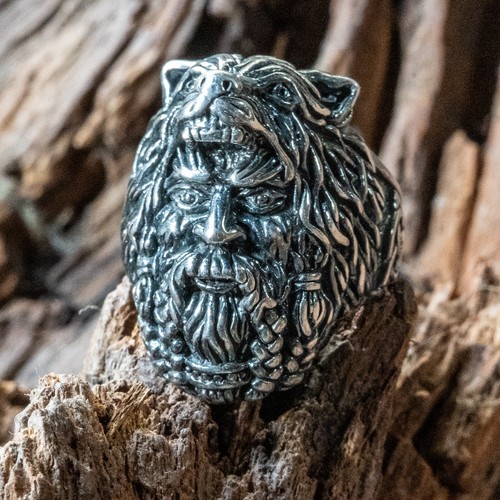 Viking wolf bear man - wolf, headdress