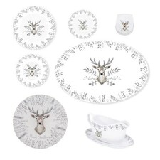 Christmas tableware set grey - christmas,
