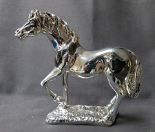 Silver Metal Piebald Horse Figure Figurine Italy Regali - Donato
