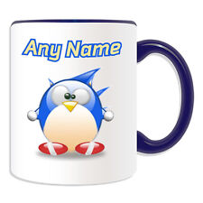Personalised Gift Silly Sonic the Hedgehog Mug Money Box Cup Fun Novelty Penguin