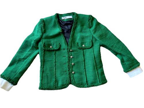 Zara woman blazer green ladies - woman,