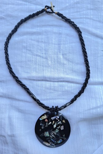 Vtg 70s paua shell - paua, disc