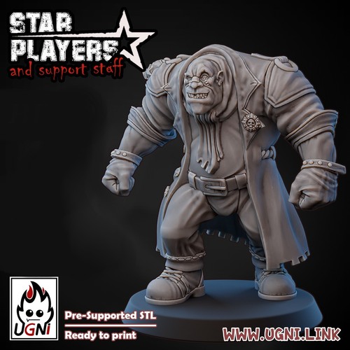 Fantasy football ogre star - football,