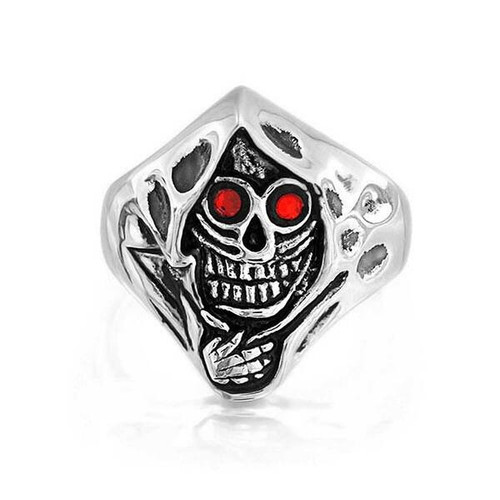 Stainless steel red eyes - stainless,