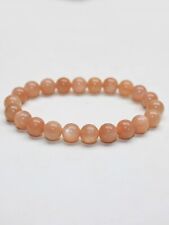 Natural Sunstone CalmingStone Bracelet Round Beads Gemstone Healing Stone 8mm