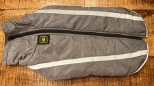 Grey Fleece Lined Step In Dog Coat