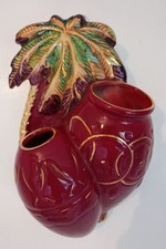 Beautiful Rare Beswick Ware Vintage Palm Tree Wall Pockets / Vase - 1063