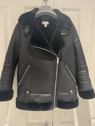 Topshop black faux leather - faux,