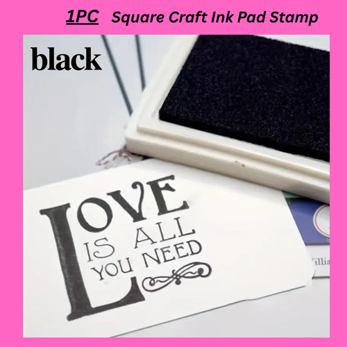 Square craft ink pad - ink, stamp
