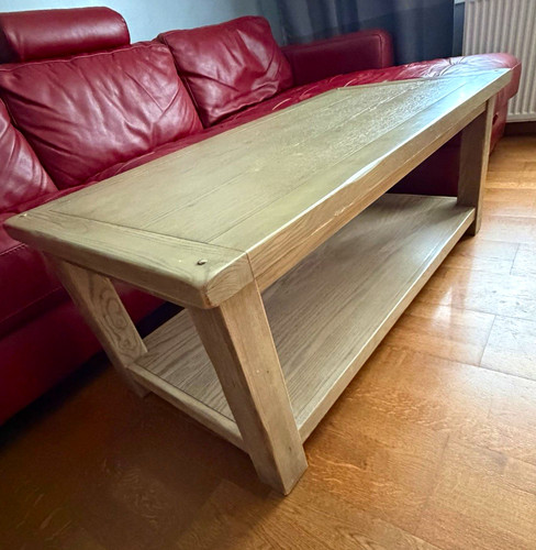 Rectangular wood coffee table - wood,