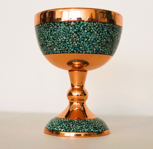 Turquoise decorative pedestal - turquoise,