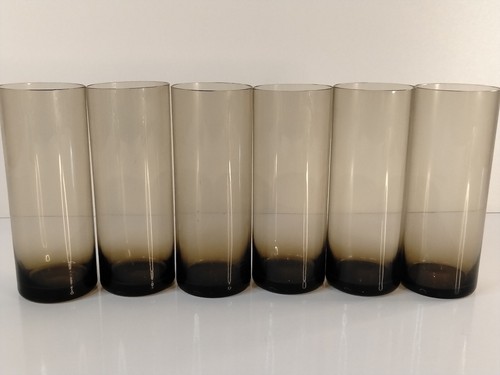 Vintage smoked brown glass - smoked,