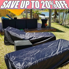 Heavy Duty Rain Waterproof Furniture Cover Garden Rattan Bed Sunbed Sun Lounger