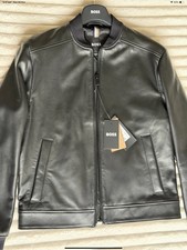 Hugo Boss Leather jacket RRP£489 size L (UK50) BRAND NEW 