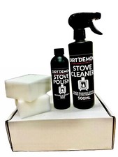 DirtDemon Black stove polish Kit, Wood Burners Fire surrounds Restoration Grate