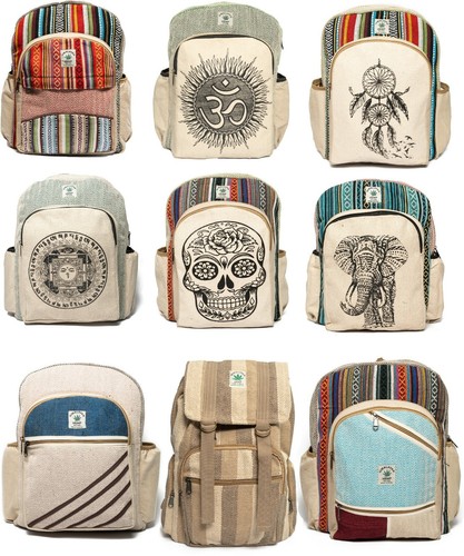 Hemp backpack hippie - backpack, rucksacks