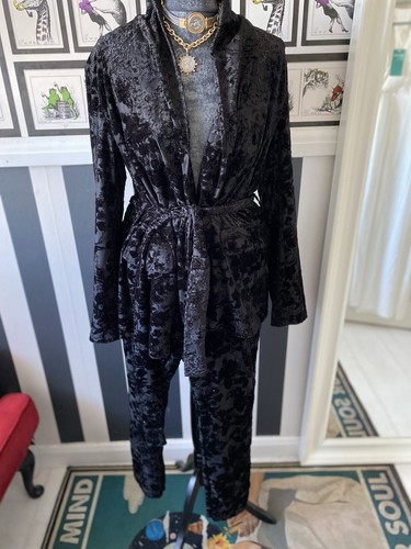 Zara black floral velvety - black,