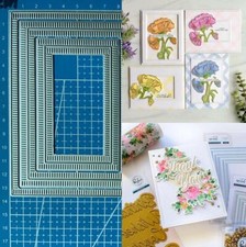 Edge Rectangle Frame Metal Cutting Dies Scrapbooking Card Embossing Stencil Mold