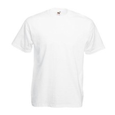 Fruit of the Loom 100% Cotton Plain Blank Men's Women's T-Shirts Value Weight