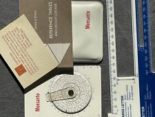 VINTAGE SAMA & ETANI MODEL CIRCULAR SLIDE RULE CONVERSION TABLE MONSANTO ADVERT.