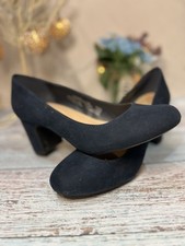 F&F Sz 6 Faux Navy Suede Court