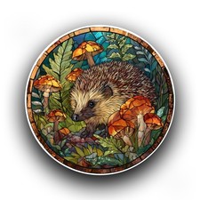 Hedgehog & Toadstools Stained