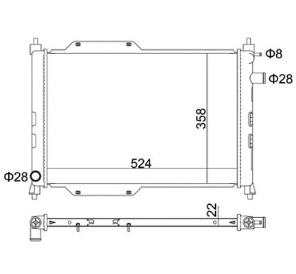 Radiator engine cooling fits - engine,