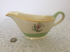 Art Deco Newhall Gravy Boat Tulip Pattern Romney Nirvana Shape