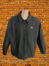 MENS KICKERS UK MEDIUM BLACK PADDED ZIP UP SMART COLLARED BOMBER JACKET COAT