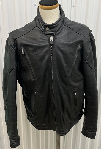 Black leather motorcycle - leather,