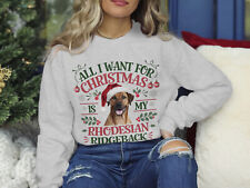Xmas Sweatshirt Christmas Sweater Rhodesian Ridgeback Xmas Jumper Day Festive